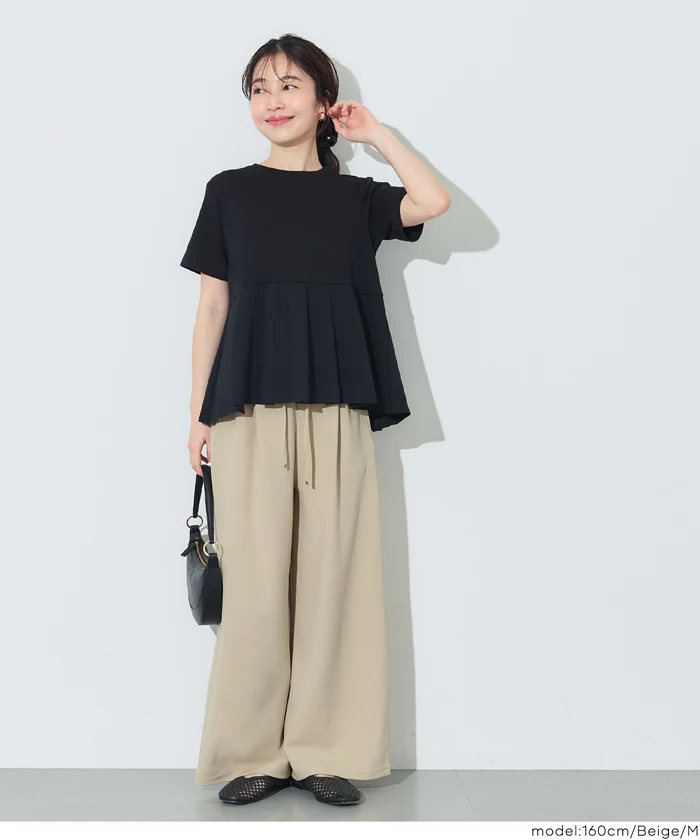 カットジョーゼットイージーパンツ レディース メール便不可 - Image 3