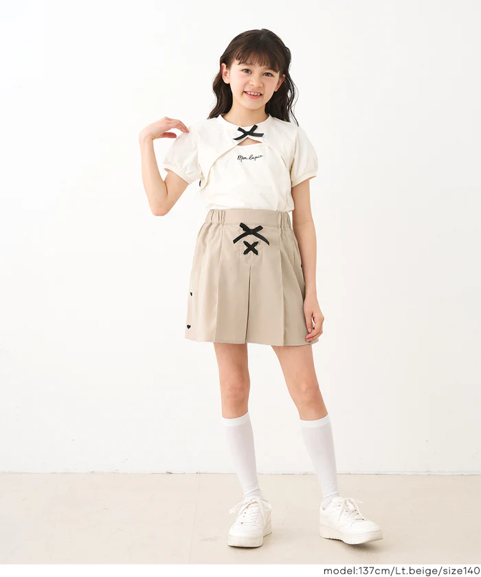 ハートラインプリーツスカート キッズ メール便不可 - Image 2