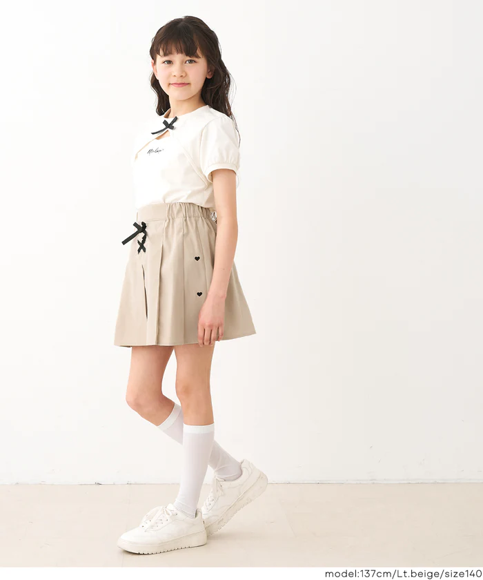 ハートラインプリーツスカート キッズ メール便不可 - Image 3