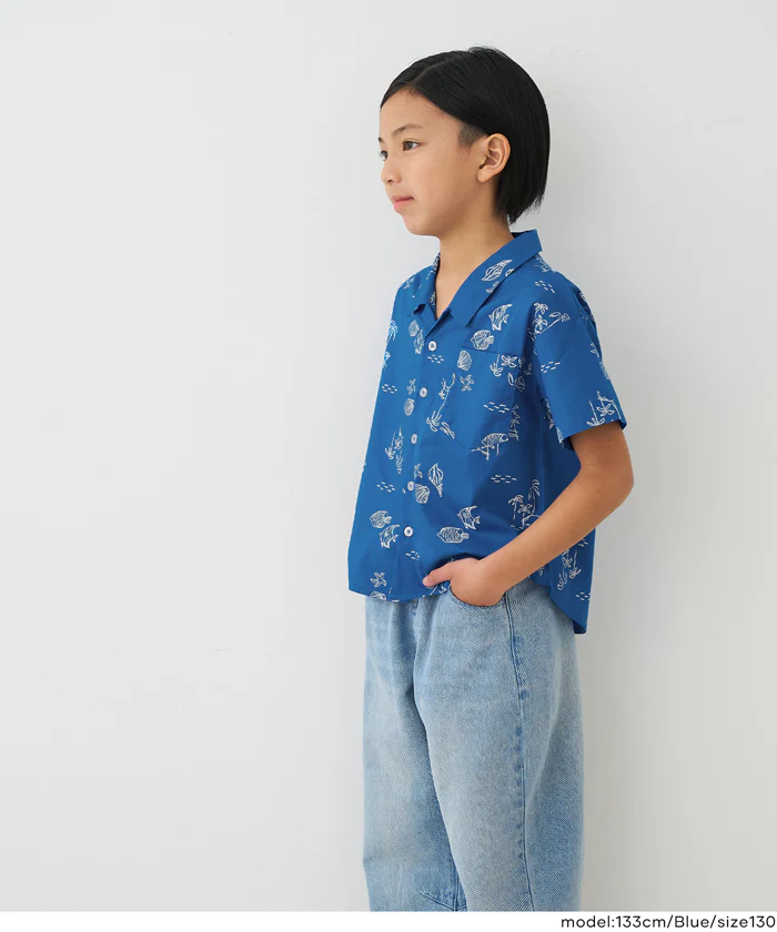 総柄開襟シャツ キッズ メール便可 - Image 6
