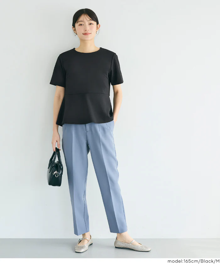 カットジョーゼットペプラムブラウス レディース メール便不可 - Image 3