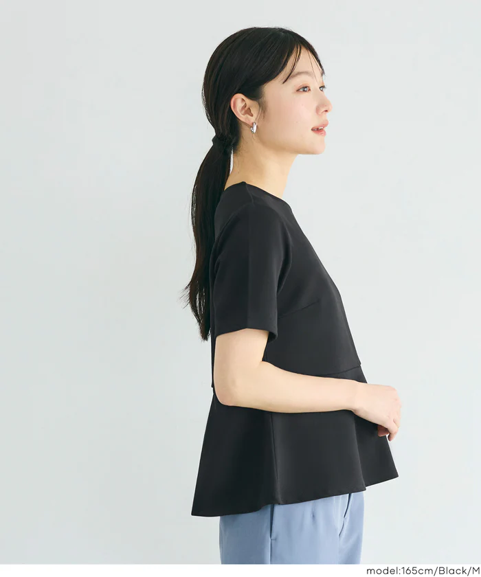 カットジョーゼットペプラムブラウス レディース メール便不可 - Image 4