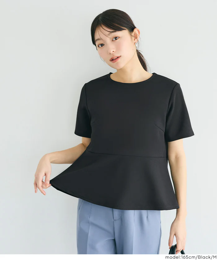 カットジョーゼットペプラムブラウス レディース メール便不可 - Image 6