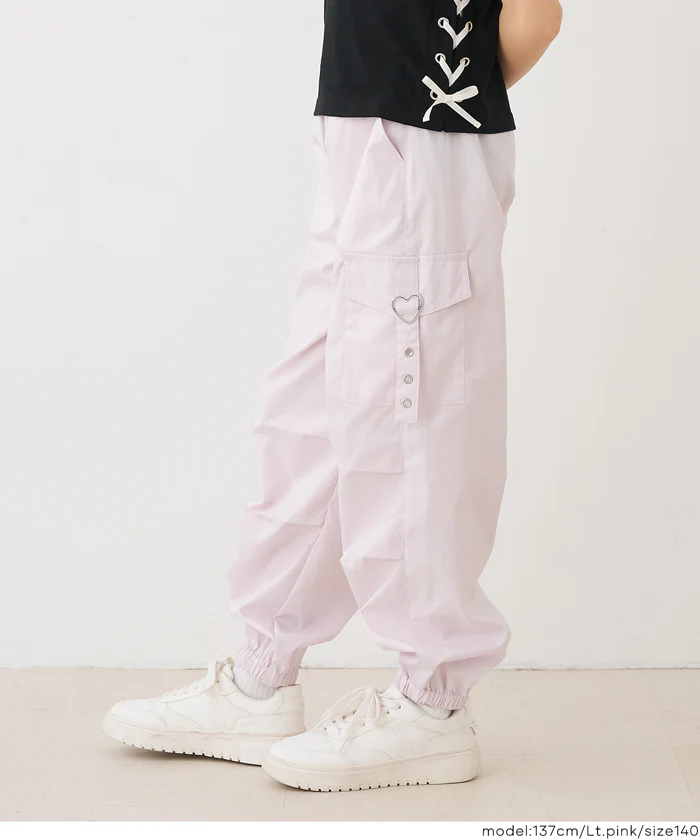 ハートバックルパラシュートパンツ キッズ メール便不可 - Image 3