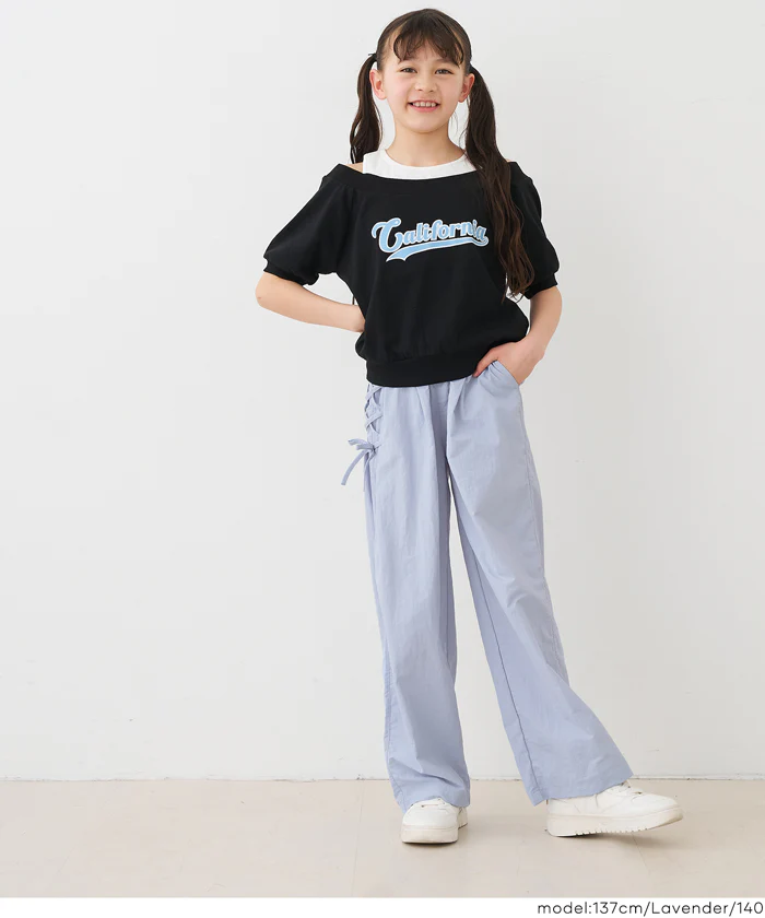 レースアップワイドパンツ キッズ メール便不可 - Image 11
