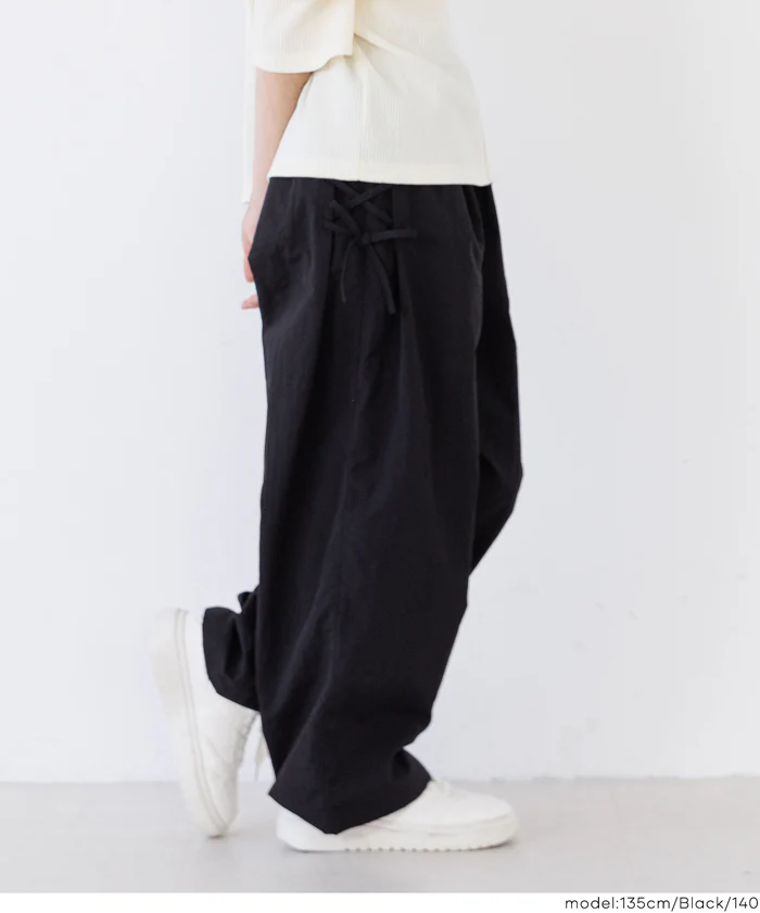 レースアップワイドパンツ キッズ メール便不可 - Image 3