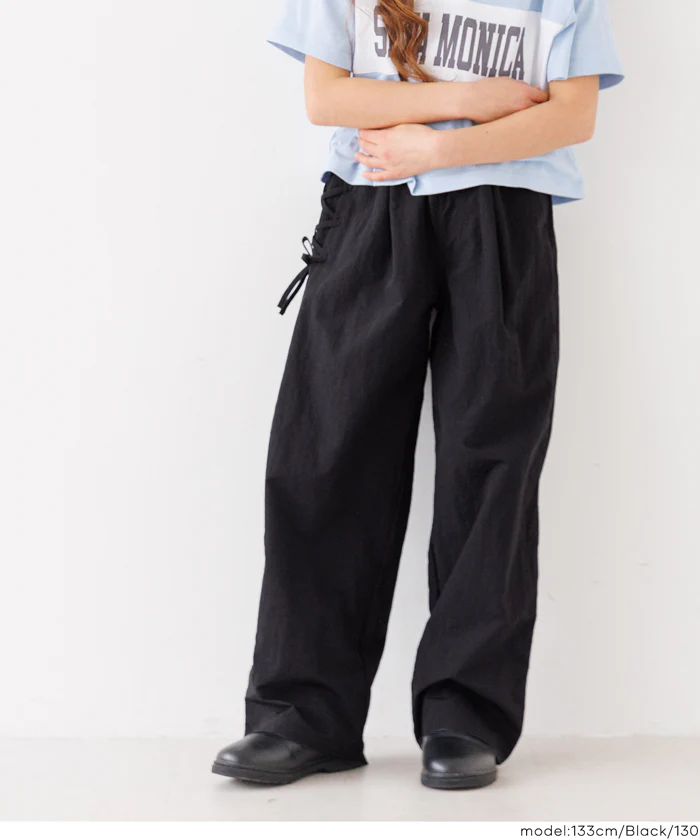 レースアップワイドパンツ キッズ メール便不可 - Image 5