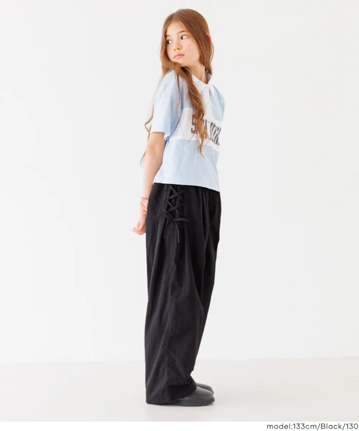 レースアップワイドパンツ キッズ メール便不可 - Image 6