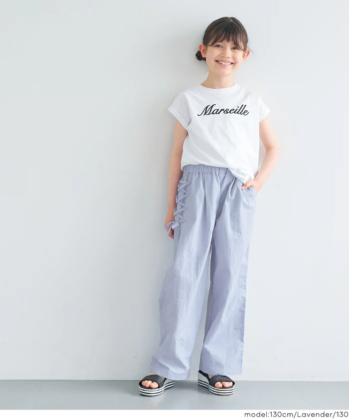 レースアップワイドパンツ キッズ メール便不可 - Image 8