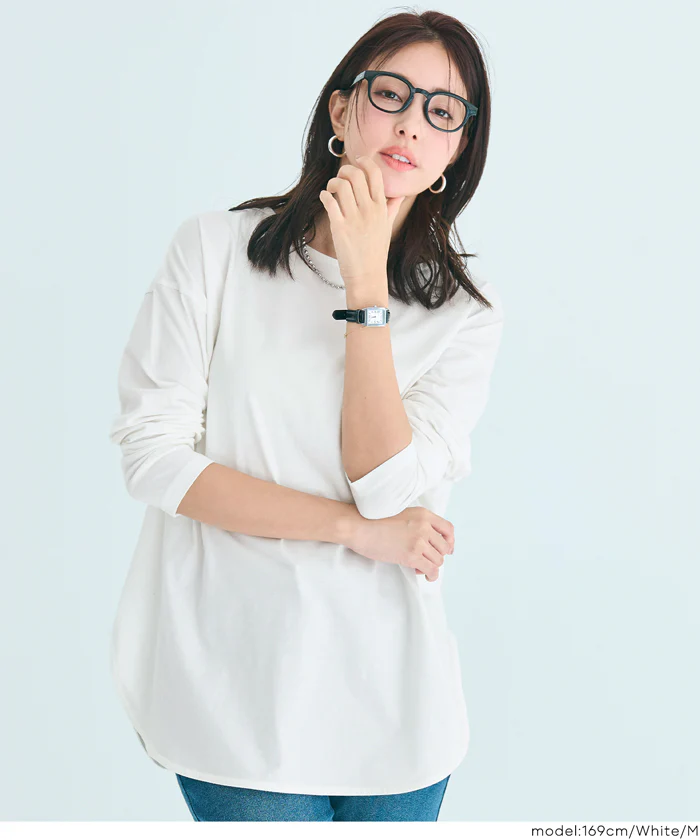 セール★990円→890円 レギュラーオンスコットンサイドスリットビッグTシャツ レディース メール便不可 - Image 5