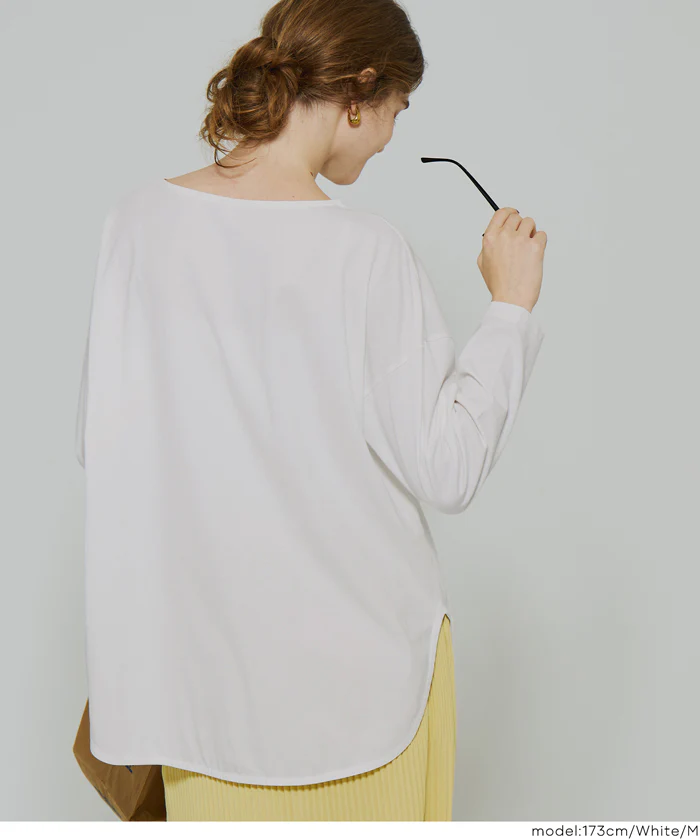 セール★990円→890円 レギュラーオンスコットンサイドスリットビッグTシャツ レディース メール便不可 - Image 7