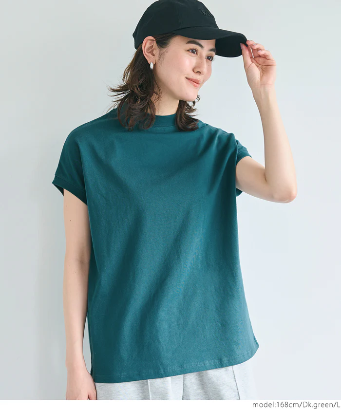 COTTON from the U.S.モックネックTシャツ レディース メール便可 - Image 11
