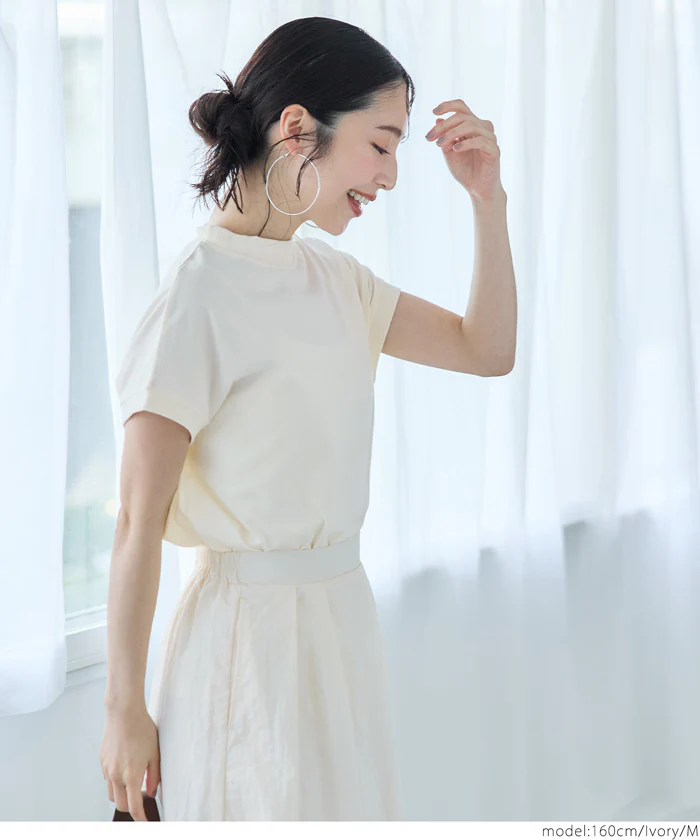 COTTON from the U.S.モックネックTシャツ レディース メール便可 - Image 15