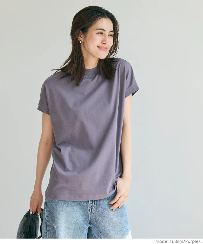 COTTON from the U.S.モックネックTシャツ レディース メール便可 - Image 16