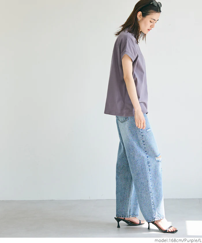 COTTON from the U.S.モックネックTシャツ レディース メール便可 - Image 17