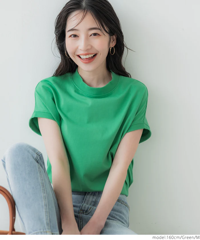 COTTON from the U.S.モックネックTシャツ レディース メール便可 - Image 19