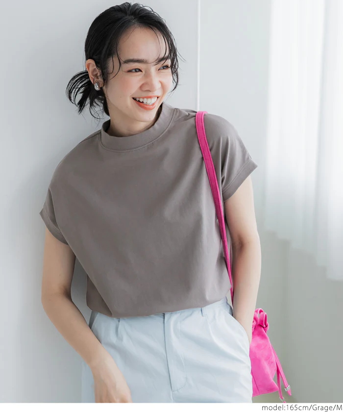 COTTON from the U.S.モックネックTシャツ レディース メール便可 - Image 20