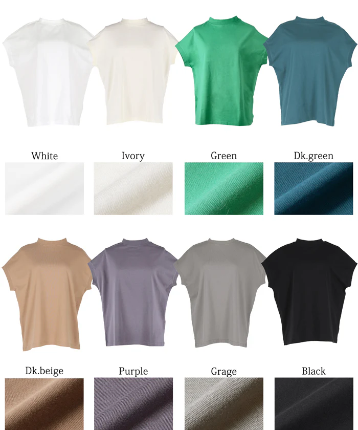 COTTON from the U.S.モックネックTシャツ レディース メール便可 - Image 23