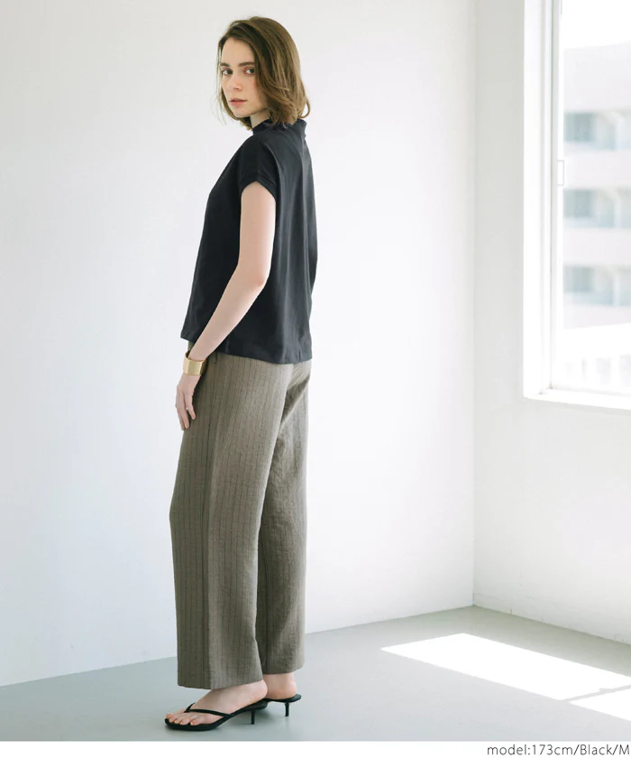 COTTON from the U.S.モックネックTシャツ レディース メール便可 - Image 3