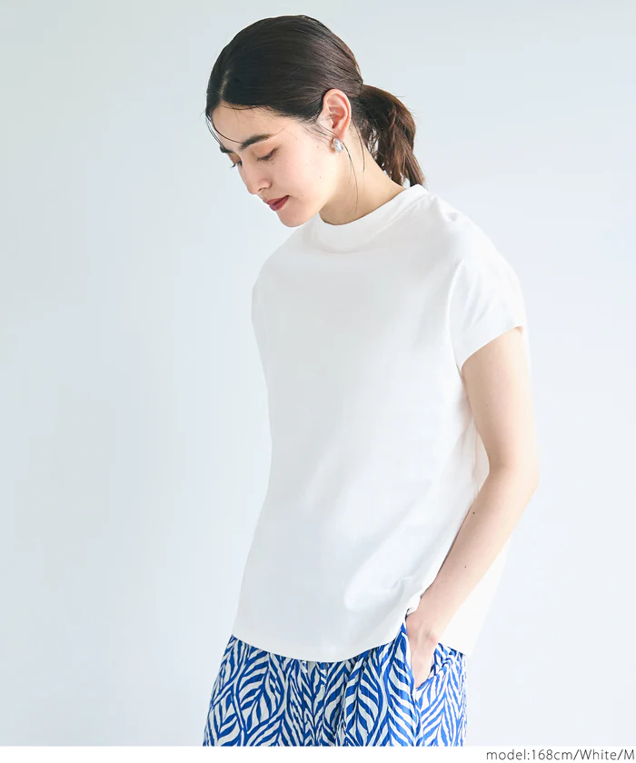 COTTON from the U.S.モックネックTシャツ レディース メール便可 - Image 6