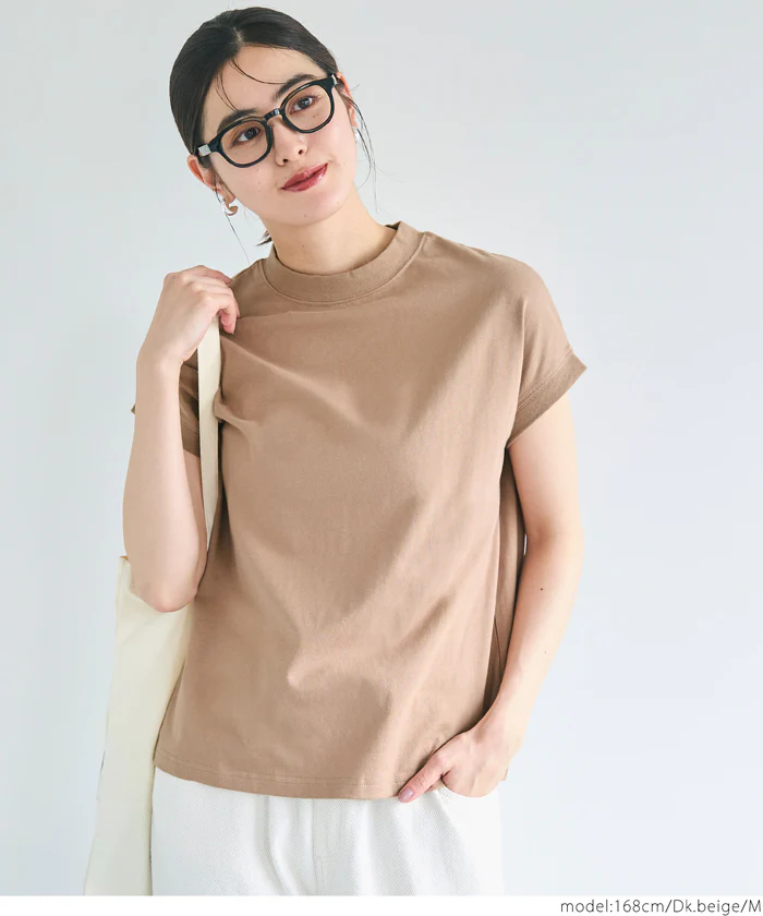 COTTON from the U.S.モックネックTシャツ レディース メール便可 - Image 8