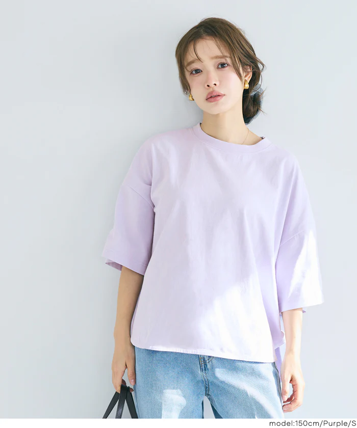 GW限定セール★ レギュラーオンス５分袖ビックTシャツ レディース メール便可 - Image 18