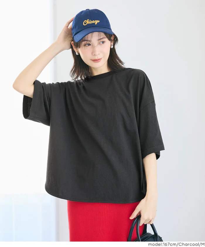 GW限定セール★ レギュラーオンス５分袖ビックTシャツ レディース メール便可 - Image 6