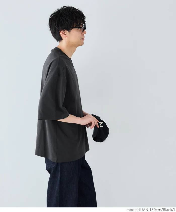 セール★1690円→990円 Tシャツ メンズ カットソー シリコンラバーワッペン ドロップショルダー ビッグシルエット ワンポイント 半袖 ロゴ メール便不可 24ss coca コカ - Image 10