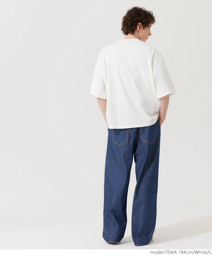 セール★1690円→990円 Tシャツ メンズ カットソー シリコンラバーワッペン ドロップショルダー ビッグシルエット ワンポイント 半袖 ロゴ メール便不可 24ss coca コカ - Image 4