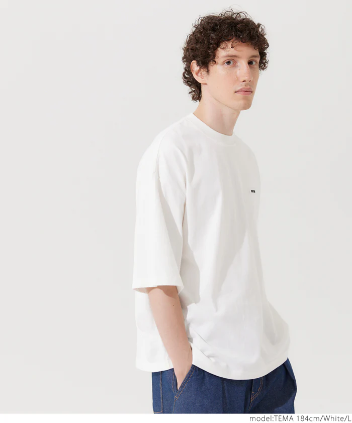 セール★1690円→990円 Tシャツ メンズ カットソー シリコンラバーワッペン ドロップショルダー ビッグシルエット ワンポイント 半袖 ロゴ メール便不可 24ss coca コカ - Image 5