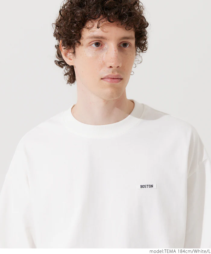 セール★1690円→990円 Tシャツ メンズ カットソー シリコンラバーワッペン ドロップショルダー ビッグシルエット ワンポイント 半袖 ロゴ メール便不可 24ss coca コカ - Image 6