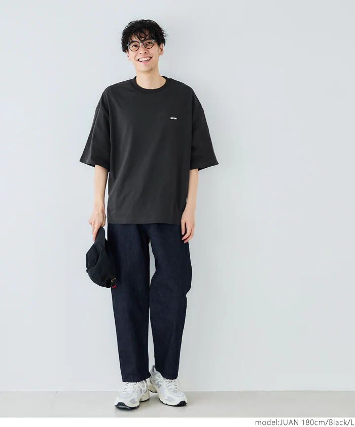 セール★1690円→990円 Tシャツ メンズ カットソー シリコンラバーワッペン ドロップショルダー ビッグシルエット ワンポイント 半袖 ロゴ メール便不可 24ss coca コカ - Image 7