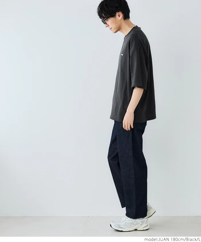 セール★1690円→990円 Tシャツ メンズ カットソー シリコンラバーワッペン ドロップショルダー ビッグシルエット ワンポイント 半袖 ロゴ メール便不可 24ss coca コカ - Image 9