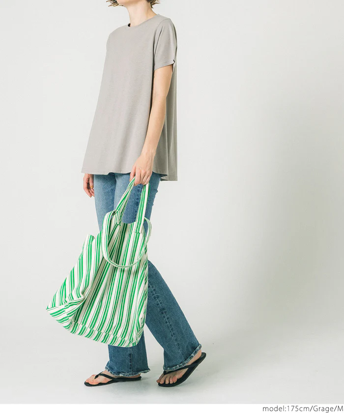 Tシャツ レディース フレアシルエット Aライン 半袖 クルーネック カットソー 無地 薄手 ミディアム丈 きれいめ 伸縮性 メール便可 24ss coca コカ - Image 15