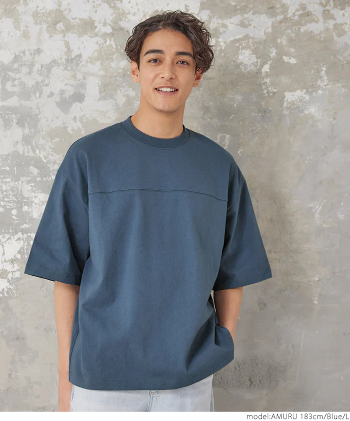 GW限定セール★ Tシャツ メンズ カットソー ヘビーウェイト フットボール ビッグシルエット クルーネック 厚手 コットン 半袖 無地 メール便不可 24ss coca コカ - Image 5