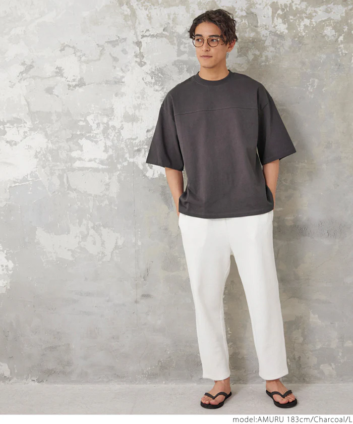 GW限定セール★ Tシャツ メンズ カットソー ヘビーウェイト フットボール ビッグシルエット クルーネック 厚手 コットン 半袖 無地 メール便不可 24ss coca コカ - Image 8