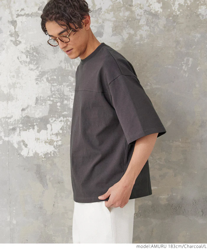 GW限定セール★ Tシャツ メンズ カットソー ヘビーウェイト フットボール ビッグシルエット クルーネック 厚手 コットン 半袖 無地 メール便不可 24ss coca コカ - Image 9
