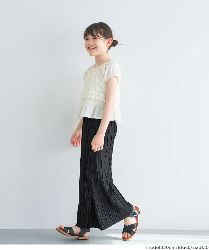 親子お揃いウェーブプリーツパンツ キッズ メール便可 mrb - Image 14