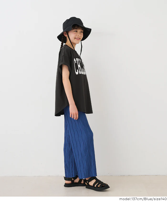 親子お揃いウェーブプリーツパンツ キッズ メール便可 mrb - Image 9