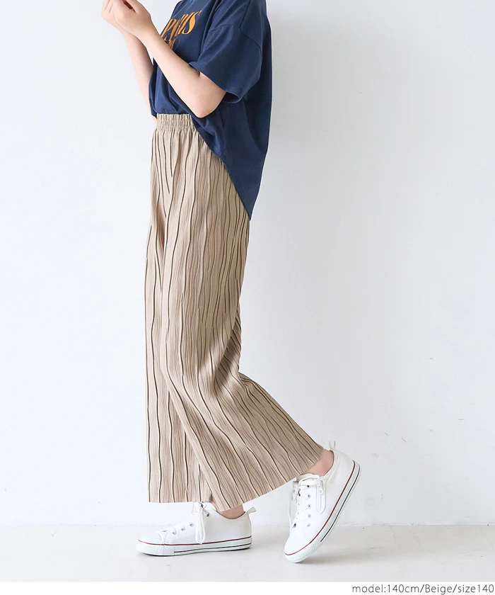 【旧カラー】親子お揃いウェーブプリーツパンツ キッズ メール便可 コカ coca - Image 5