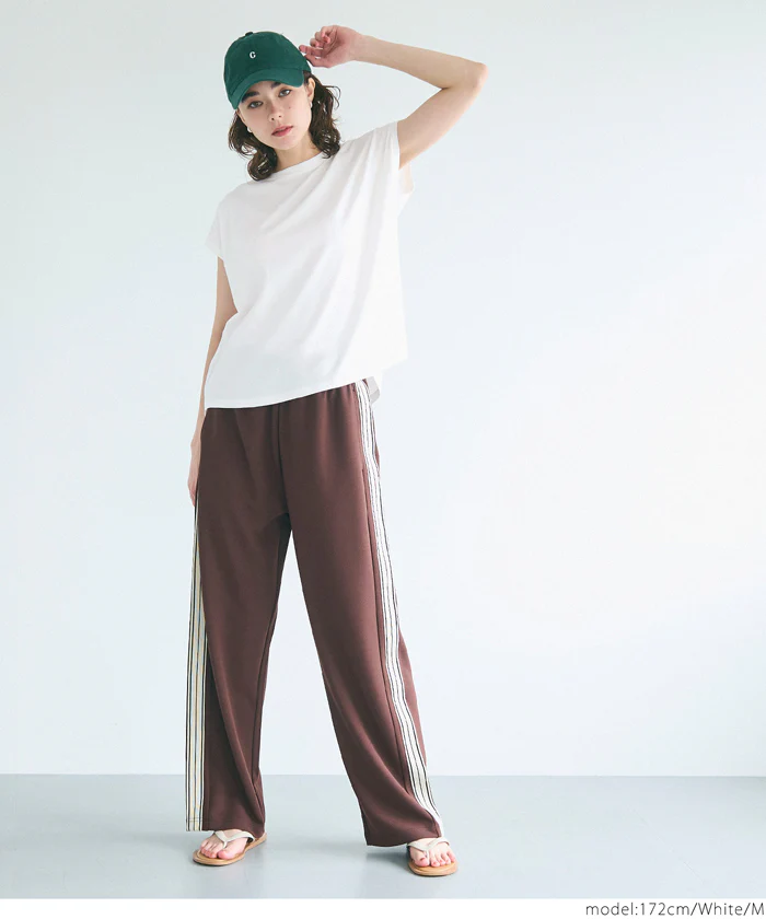 フレンチスリーブテールカットTシャツ レディース メール便可 - Image 9