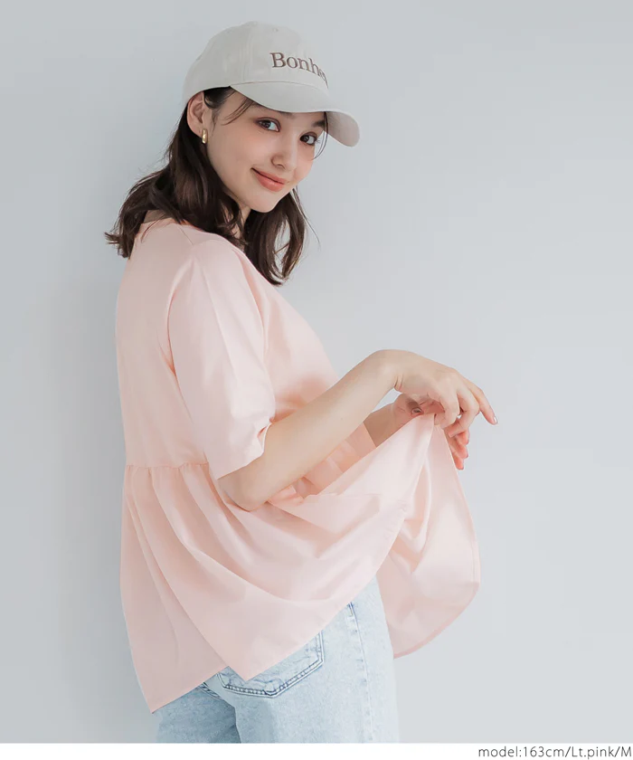 クルーネックドッキングカットソー レディース メール便可 - Image 16