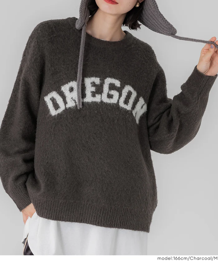 セール★2490円→990円 ブークレーロゴニットトップス レディース メール便不可 - Image 3