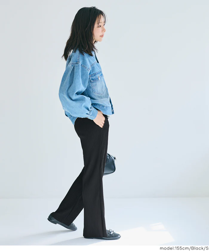 EAZY TEX ジョーゼットリブパンツ レディース メール便不可 - Image 13