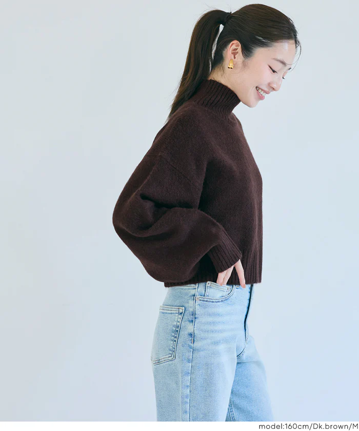 袖バルーンボトルネックニットトップス レディース メール便不可 - Image 18