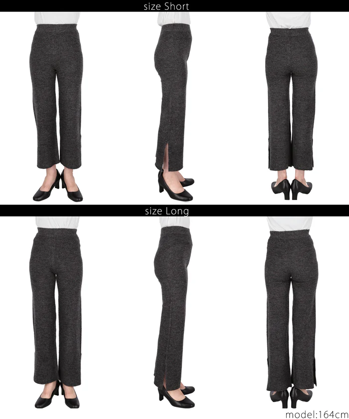 セール★2490円→1690円 サイドスリットニットパンツ レディース メール便不可 - Image 14