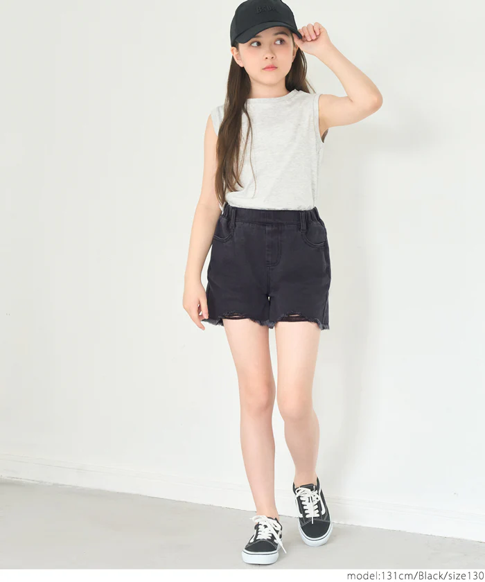 セール★1690円→990円 デニムダメージショートパンツ キッズ メール便不可 coca コカ - Image 11