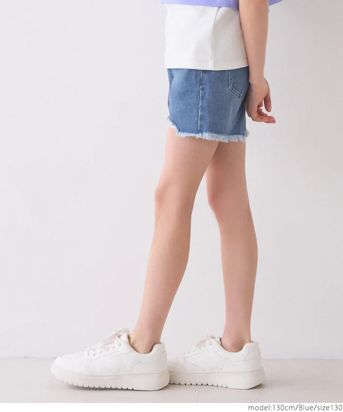 セール★1690円→990円 デニムダメージショートパンツ キッズ メール便不可 coca コカ - Image 3