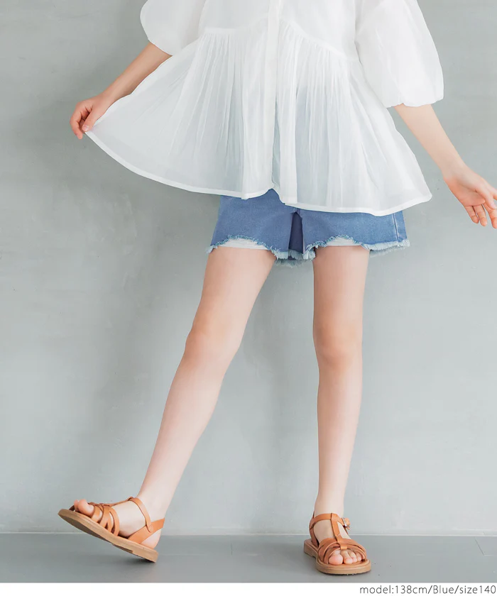セール★1690円→990円 デニムダメージショートパンツ キッズ メール便不可 coca コカ - Image 5