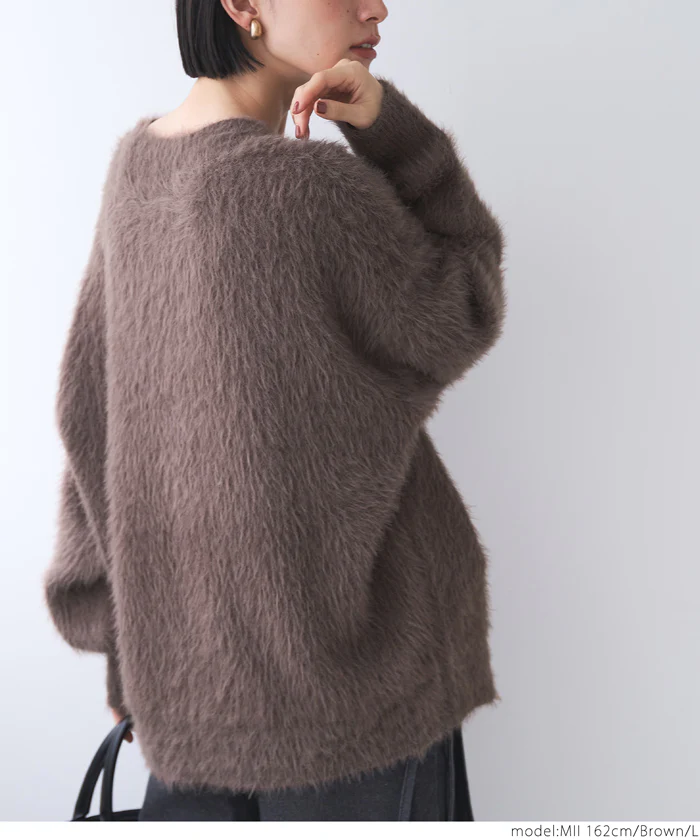 WEB限定セール★2690円→990円 シャギーVネックニットトップス レディース メール便不可 - Image 10